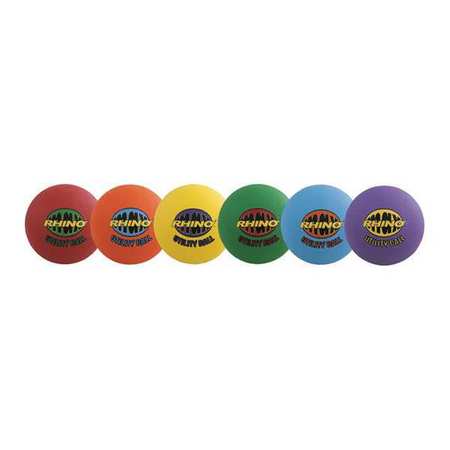 CHAMPION SPORTS Rhino Skin Uty Playgrd Ball, Colors, PK6 RMX85SET