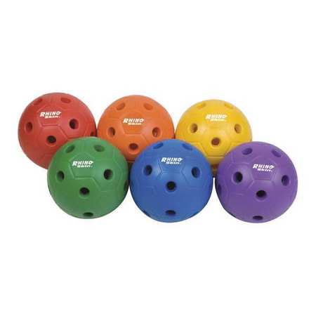 Champion Sports Rhino Skin Sting Free Soccer Ball Set, Multi Color, Size 5, PK6 RSH9SET