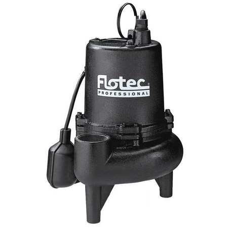 FLOTEC Sewage Pump, Cast Iron, 3/4 HP E75STVT