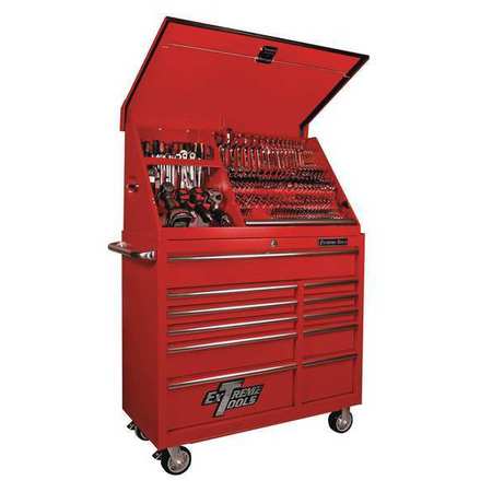 Extreme Tools 41"W Workstation Rolling Cabinet, Red PWSRC4118TXRD