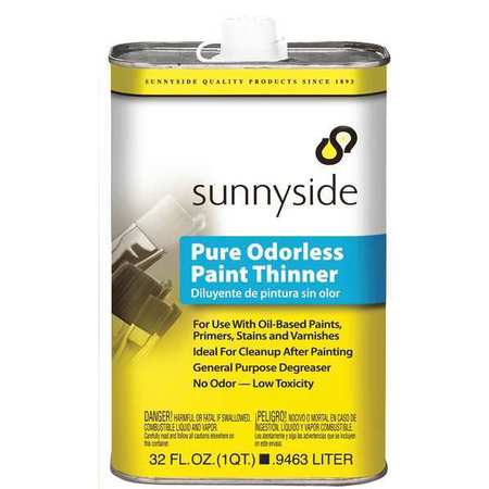 SUNNYSIDE Pure Odorless Paint Thinner, 1 qt., PK12 70532