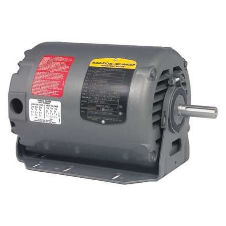 BALDOR-RELIANCE 3-Phase AC Induction Motor, 3/4 HP, 56 Frame, 230V AC, 460V AC Voltage, 1,725 Nameplate RPM RM3112A