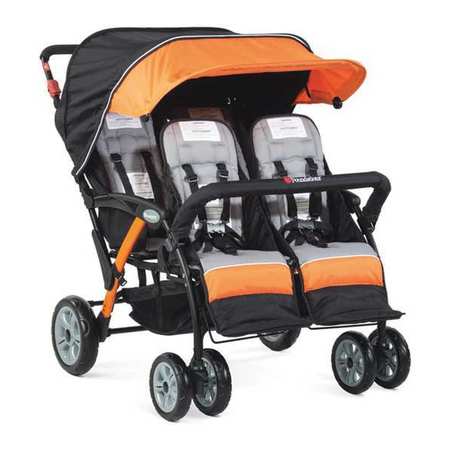 Foundations Quad Sport™ 4-Passenger Stroller, Orange 4141309