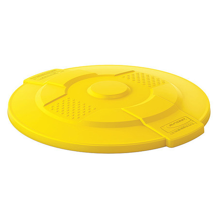 Suncast Commercial Utility Trash Can Lid, Yellow, Plastic TCU44LIDYD