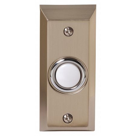 Honeywell Home Door Chime, Wired, Push, Lit, Stainless RPW203A1007/A