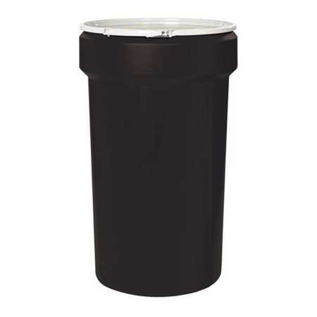 Eagle Mfg Open Head Poly Drum, w/Lock Ring, 55 gal. 1655BLK