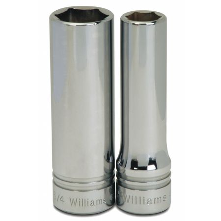 WILLIAMS 1/2" Drive, 1-1/16" SAE Socket, 6 Points SD-634