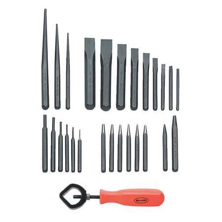 WILLIAMS Williams Punch and Chisel Set, 27pcs. PC-27