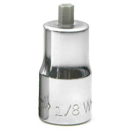 WILLIAMS 1/4" Dr, 1/8" Size, SAE Hex Bit Socket, 6 Pts MA-4SA