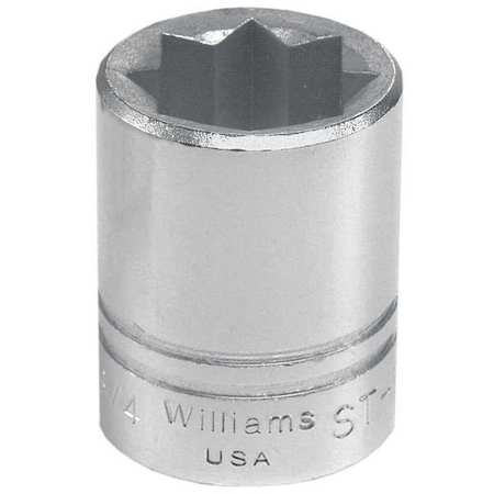 WILLIAMS 1/2" Drive, 5/8" SAE Socket, 8 Points ST-820