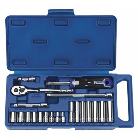 Williams Williams Socket and Dr Tool Set, 1/4" D JHW50662A