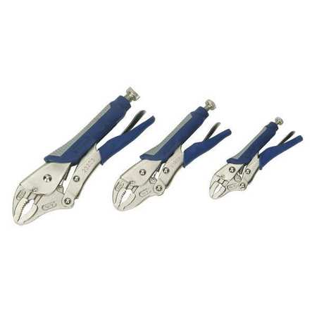 WILLIAMS 5 in, 7 in, 10 in Comfort Grip Locking Plier Set 23070