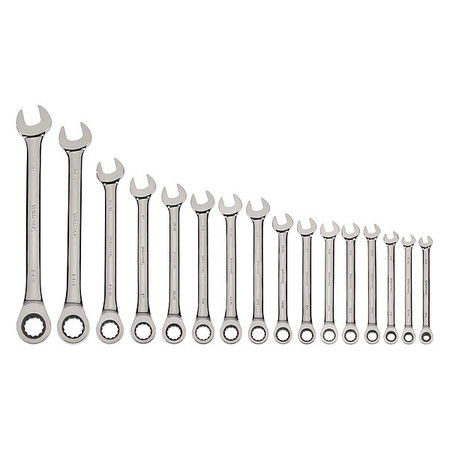 Williams Williams Combo Ratchet Wrench Set, 1/4-1-1/4", 16pc WS-1122NRC