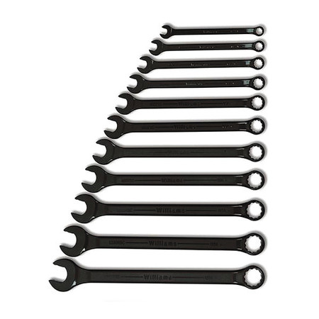 Williams Williams Super Combo Wrench Set, Black, 11 pcs., SAE WS-1171BSC