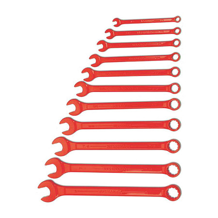 WILLIAMS Williams Super Combo Wrench Set, Red, 11 pcs., SAE WS-1171RSC