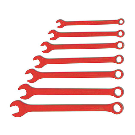 WILLIAMS Williams Super Combo Wrench Set, Red, 7 pcs., SAE WS-1170RSC