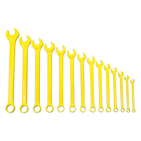 WILLIAMS Williams Super Combo Wrench Set, Yellow, 14 pcs, SAE WS-1172YSC