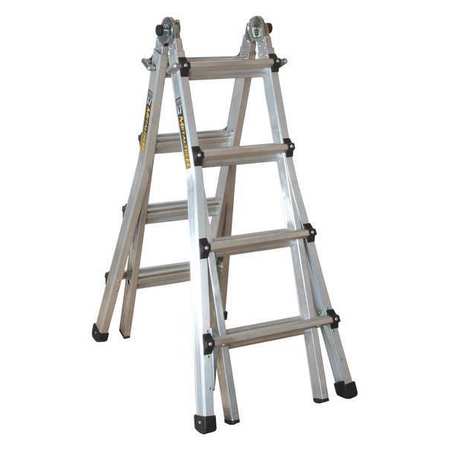 METALTECH 17 ft. Multiposition Ladder, Grade 1A, Alum, 17 ft, Aluminum E-MTL7100AL
