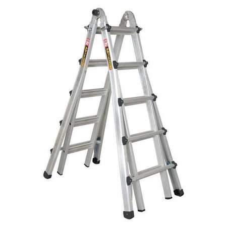 METALTECH 22 ft. Multiposition Ladder, Grade 1A, Alum, 21 ft, Aluminum E-MTL7200AL