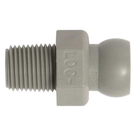 LOC-LINE NPT Connector, Gray, 1/8", PK50 49425-G