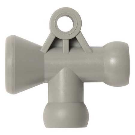 LOC-LINE T Fitting, Gray, 1/4", PK20 49436-G