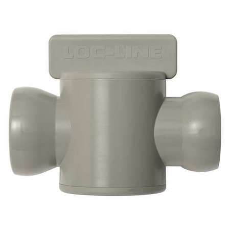 LOC-LINE In-Line Valve, Gray, 3/4", PK10 69558-G