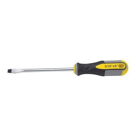 Roadpro Slotted Magnetic Tip Screwdriver, 5/16x6 RPS1019