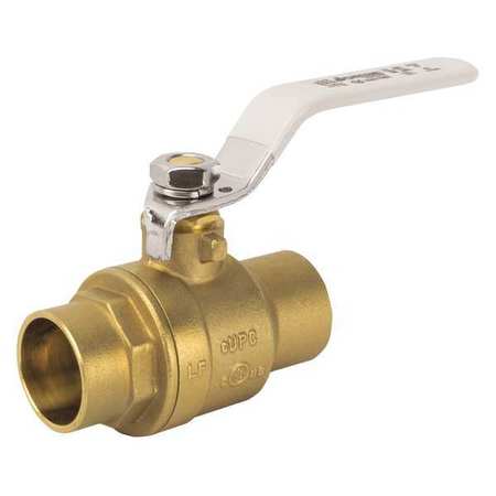 JOMAR VALVE 1" CXC Lead Free Brass Ball Valve, Body Style: Inline S-150G