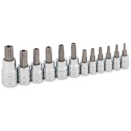 TITAN Star Bit Socket Set, Tamp Resistant, 12pcs 16121