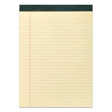 Roaring Spring Case of Legal Pads, 8.5"x11.75", 40 sheets of 15# Recycled Canary Paper Per Pad, Micro-Perforated 74712cs