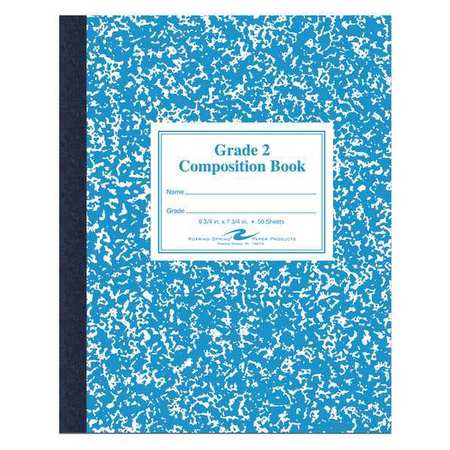Roaring Spring Case of Blue Marble Comp Notebooks, Grade 2 Ruled, 50 sht, 9.75"x7.75", Designed for Grade 2 Classes 77921cs