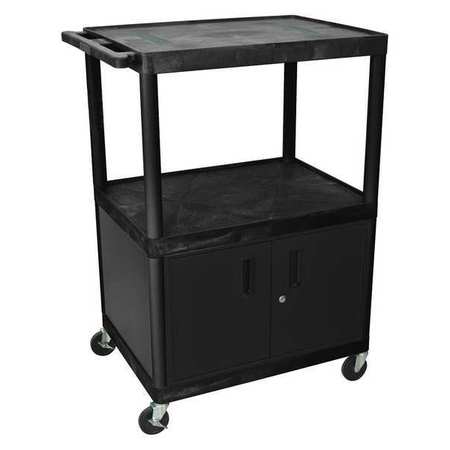 LUXOR Endura, (3) Shelf Cart, w/Cabinet LE48C-B