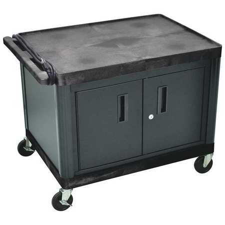 LUXOR AV Cart, with Locking Cabinet 27"H LP27CE-B