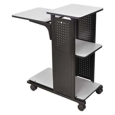 LUXOR Mobile Presentation Stand, With, 4 Shelves WPS4