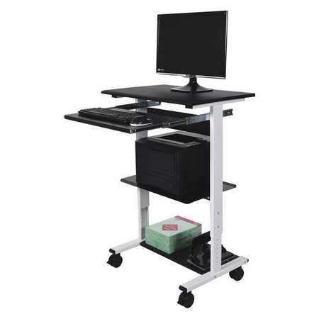 Luxor Stand Up, Mobile Workstation, (3)Shelf Adj STAND-WS30