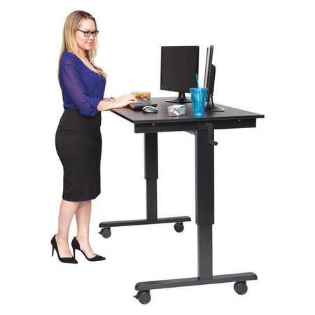 LUXOR Crank Adjustable, Stand Up Desk, 60" STANDCF60-BK/BO