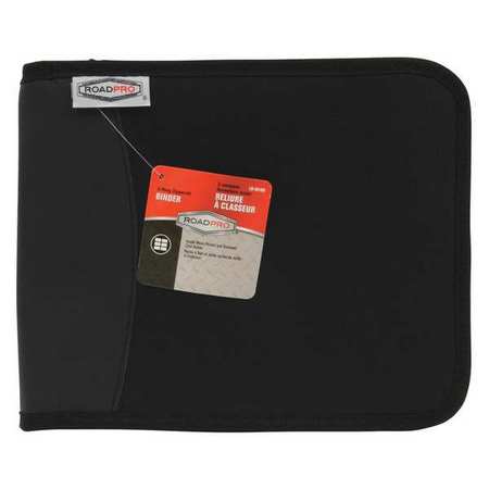 Roadpro 3-Ring Zippered Binder for Loose-Leaf LB-001BK