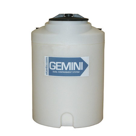 PEABODY ENGINEERING Storage Tank, Double Wall Vertical, LDPE 1.5, Nat, 15 Gal 01-28906