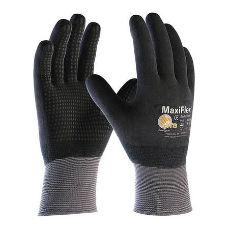 PIP Foam Nitrile Coated Gloves, Full Coverage, Black/Gray, M, 12PK 34-846/M