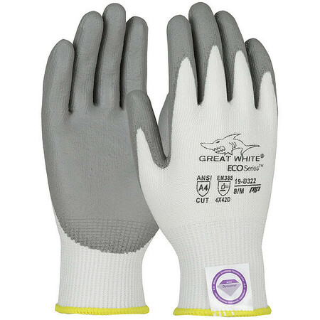 PIP Cut Resistant Coated Gloves, A3 Cut Level, Polyurethane, L, 12PK 19-D322/L