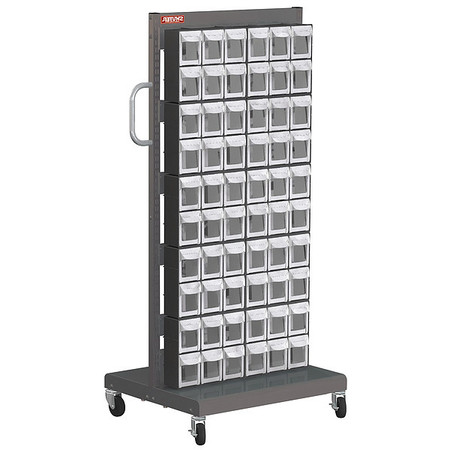 Shuter Mobile Parts Cart, FO306 1, Sided 60 Tip Out Bins 1010544