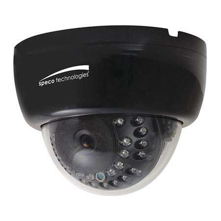 SPECO TECHNOLOGIES Hd-Tvi 2Mp Dome Camera, 2.8-12mm, Black HLED33DTB