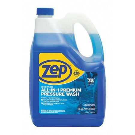 ZEP Pressure Washer Concentrate, 1.35 Gal Jug, Liquid, Blue, 4 PK ZUPPWC160