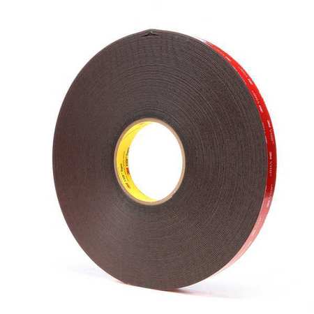 3M Double Coated Tape, Blk, 3/4"x108 ft., PK12 5952