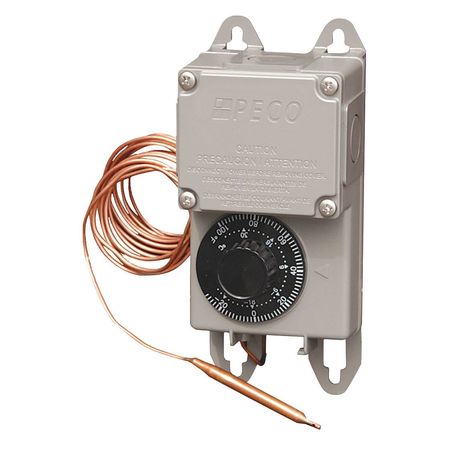 PECO Industrial NEMA 4X Thermostat, -30 Degrees to 100 Degrees F, SPDT TRF 115-007