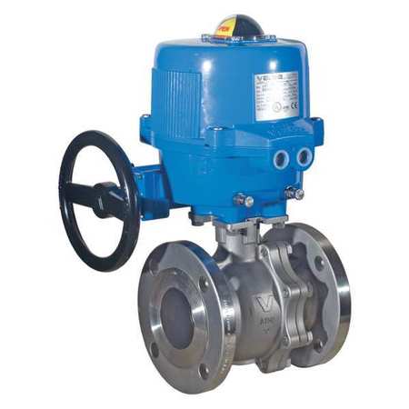 Bonomi Electric Actuated, SS Flanged, Ball Valve, Standard: UL Approved M8E766000-003-2