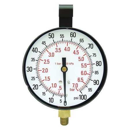 STAR PRODUCTS Replacement Gauge, 100 PSI, 3-1/2" 21003