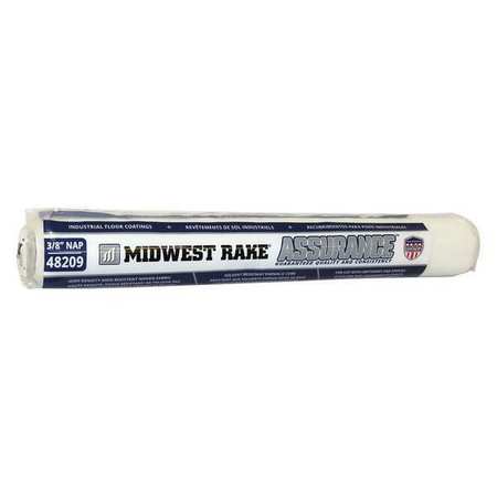 MIDWEST RAKE 18" Paint Roller Cover, 3/8" Nap, Woven 48209