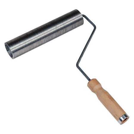 MIDWEST RAKE Paint Roller Frame, Ribbed, Wood Handle, 9" Rollers 48329
