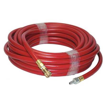 AIR SYSTEMS INTL 3/4" x 50 ft Coupled Air Hose Red H-50-12